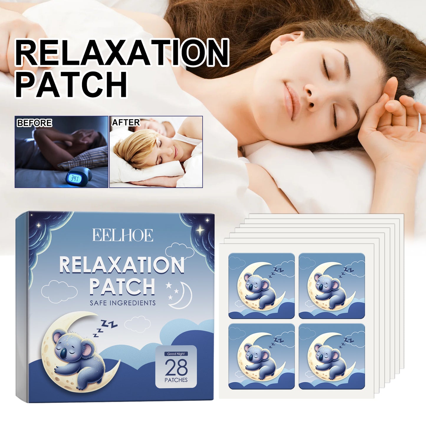 Relaxation Sleep Patches for Improved Rest & Insomnia Relief