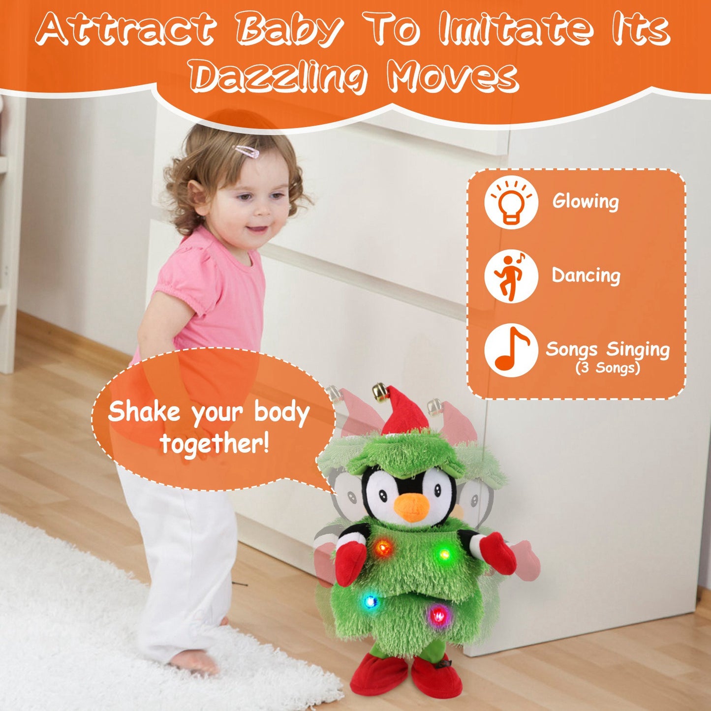 Interactive Dancing Plush Toy - Mimicking & Singing - Christmas Gift