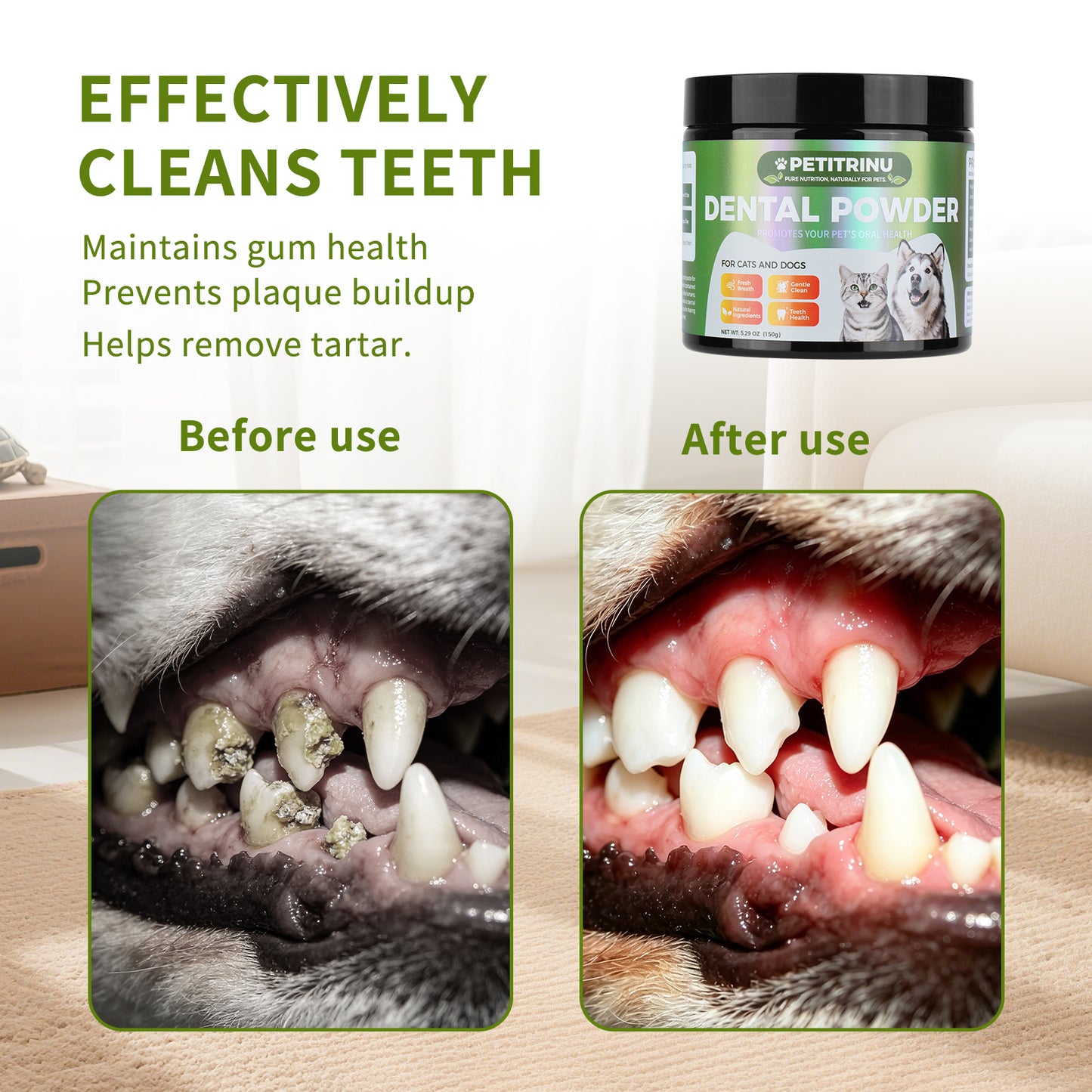 Pet Toothpaste for Cats and Dogs - Oral Care, Fresh Breath, Easy to Use