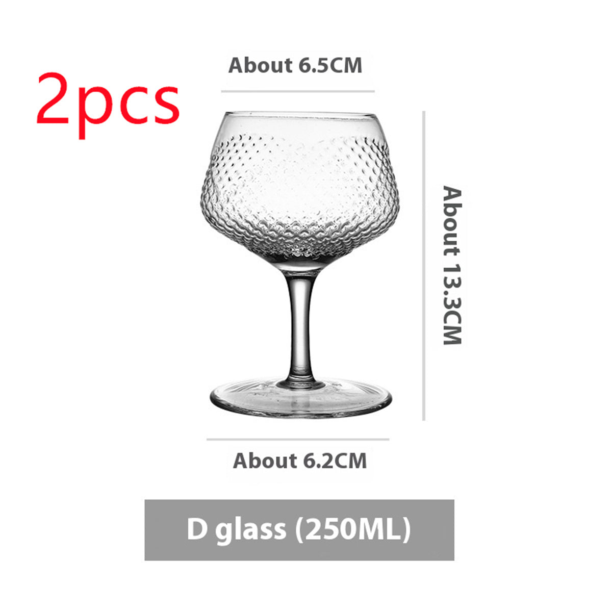 Simple Ins Style Handmade Crystal Glass Goblet - Multiple Variants