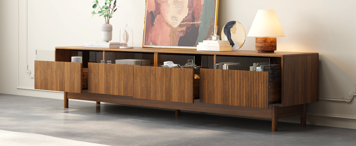 78-Inch TV Stand for Living Room - Modern Entertainment Center