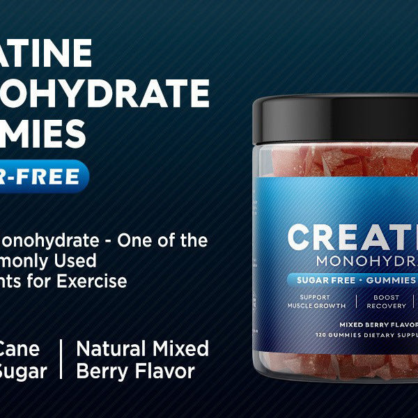 Creatine Gummy Tablets - Pre-Workout Support, 120 Tablets