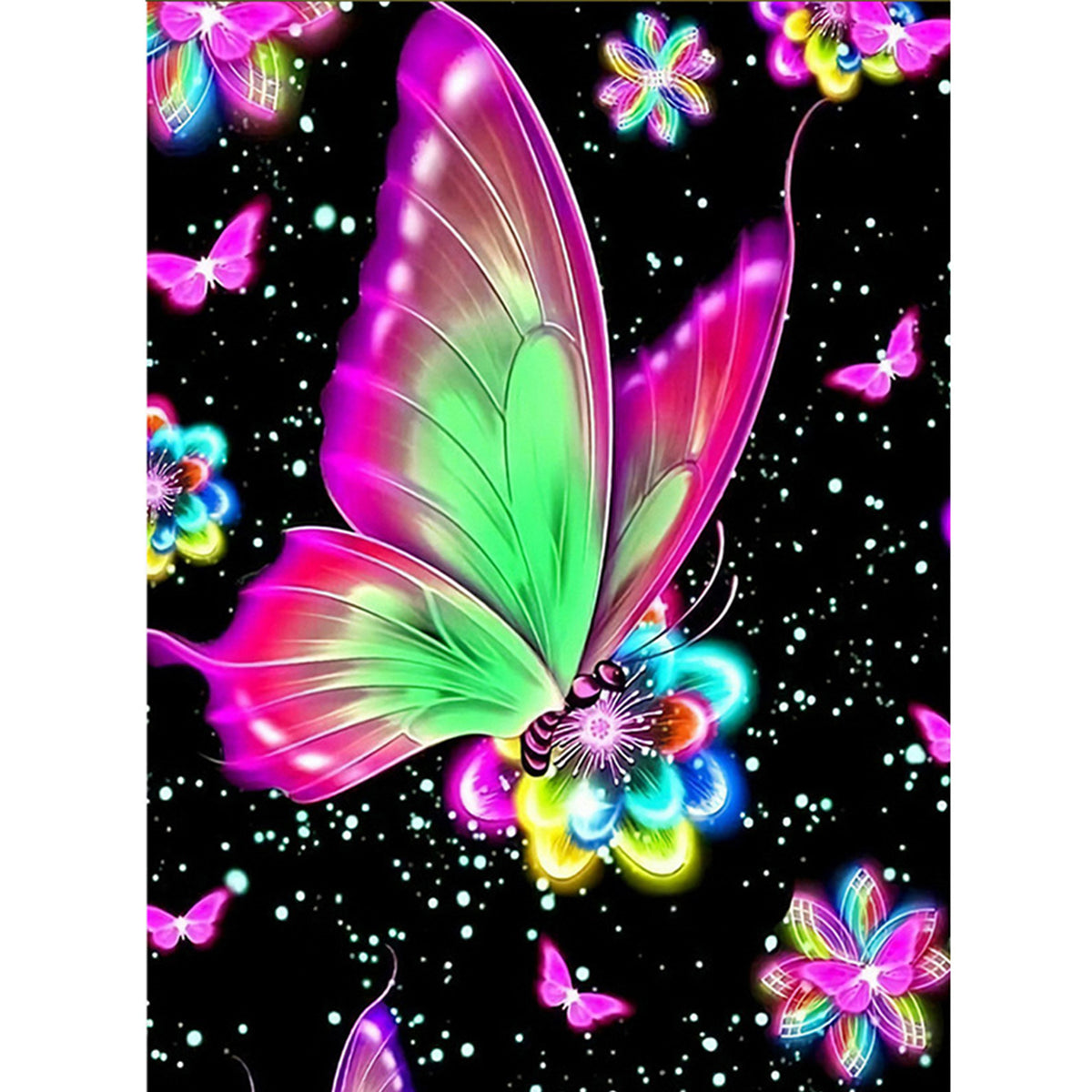 Modern Butterfly Wall Art Canvas Painting 30x40cm - Abstract Home Decor
