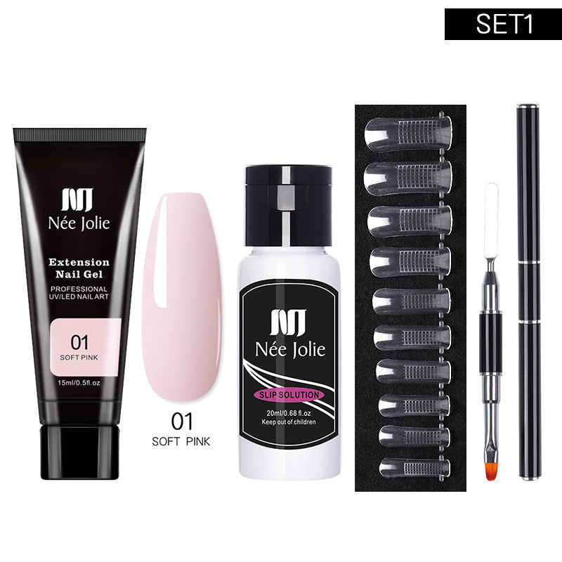 Nail Art Extension Glue Set with Brush & Sticker