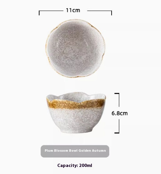 Japanese Style Porcelain Dessert Bowl for Afternoon Tea & Ice Cream