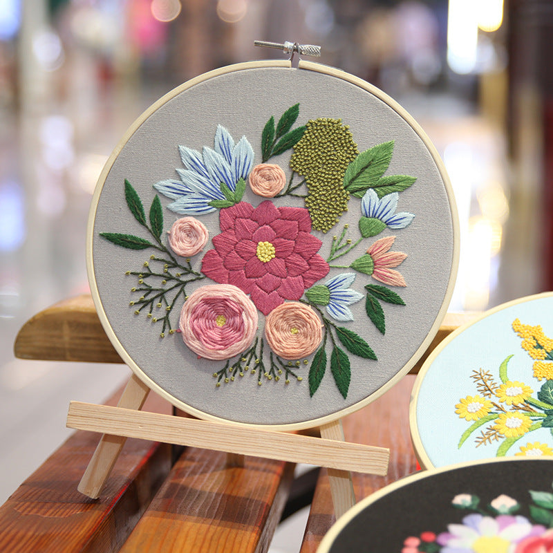 Beginner Cross-Stitch Embroidery Kit for DIY Arts and Crafts