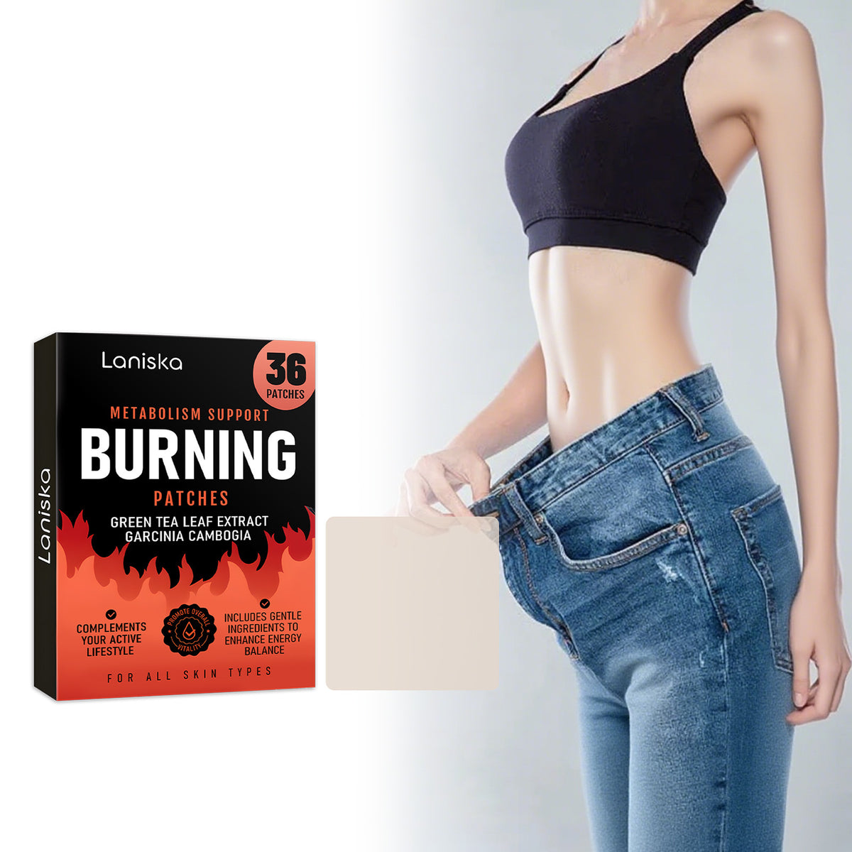 Metabolism-Boosting Skin Patch - 36 Patches for Fat Burning & Energy