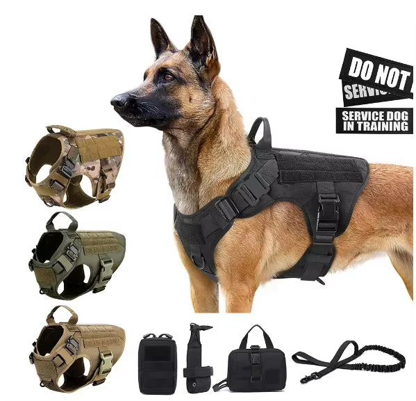 Luxury Dog Harness and Leash Set Nylon Camouflage for Small to XL Dogs