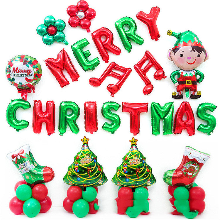 Christmas Letter Balloon Columns Set for Holiday Decor - Multiple Styles