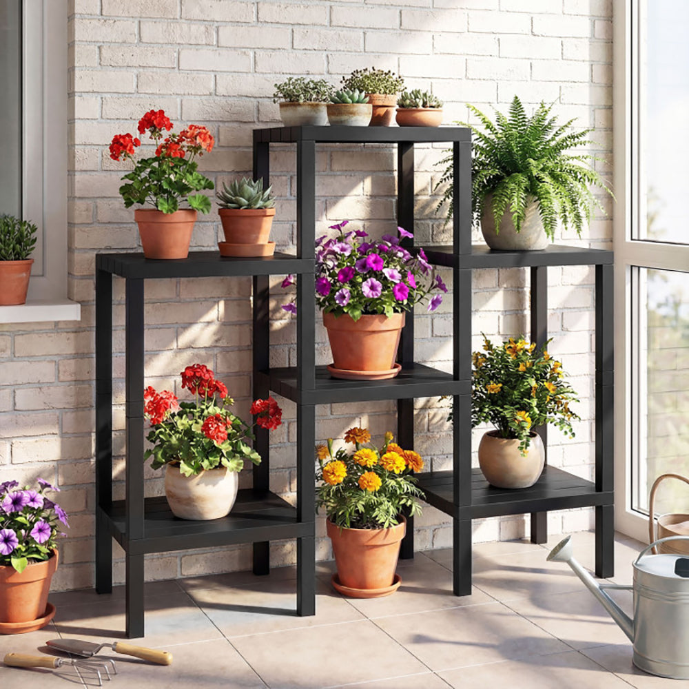 6 Tier Plastic Modular Storage Shelves For Living Room And Kitchen