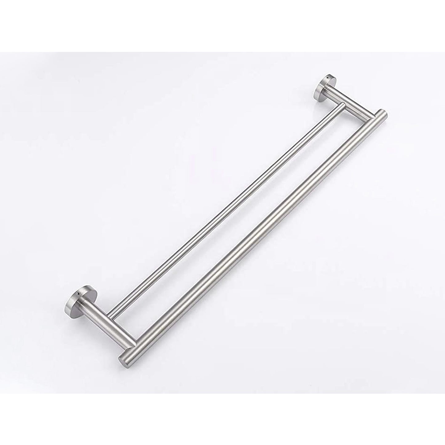 23.6 Inch Wall Mounted Towel Bar - Brushed Nickel Finish