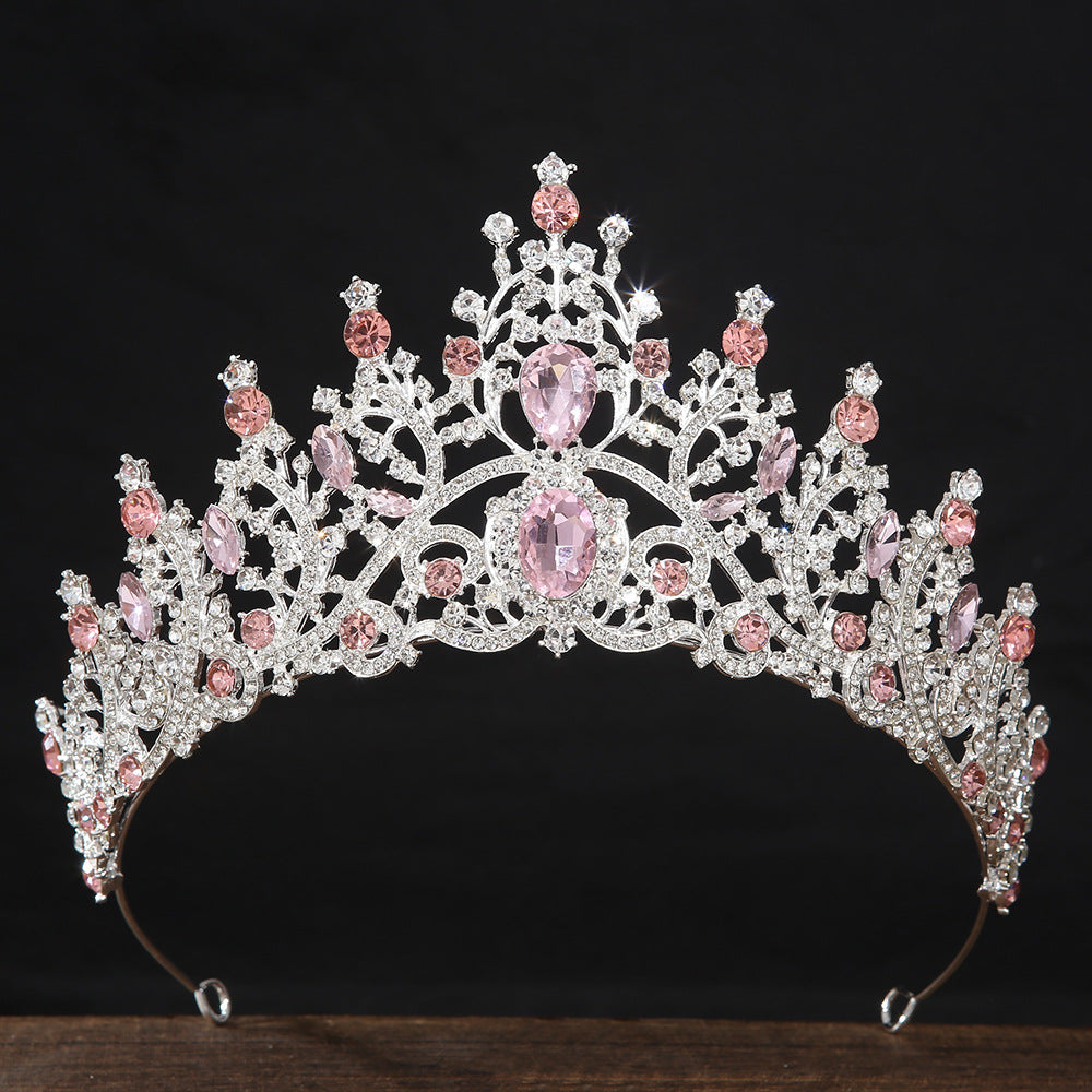 Shimmering Crystal Bridal Crown with White Rhinestones
