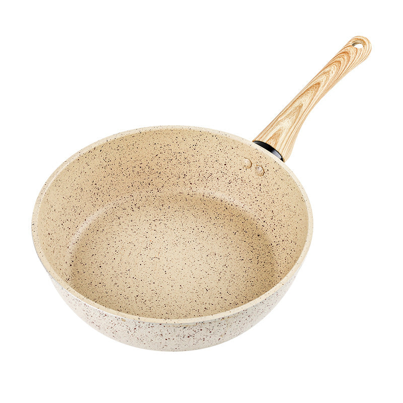 Non-Stick Medical Stone Wok Pan - Smokeless Aluminum Cooking Tool