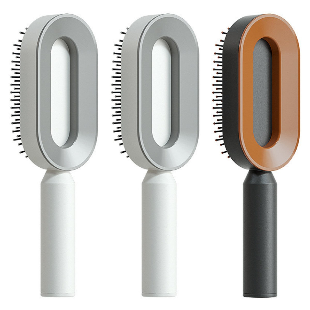 Self-Cleaning Hair Brush with 3D Air Cushion for Scalp Massage & Detangling