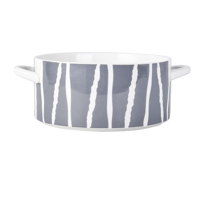 10-Inch Ceramic Soup Pot with Nordic Design - Kitchen & Dining