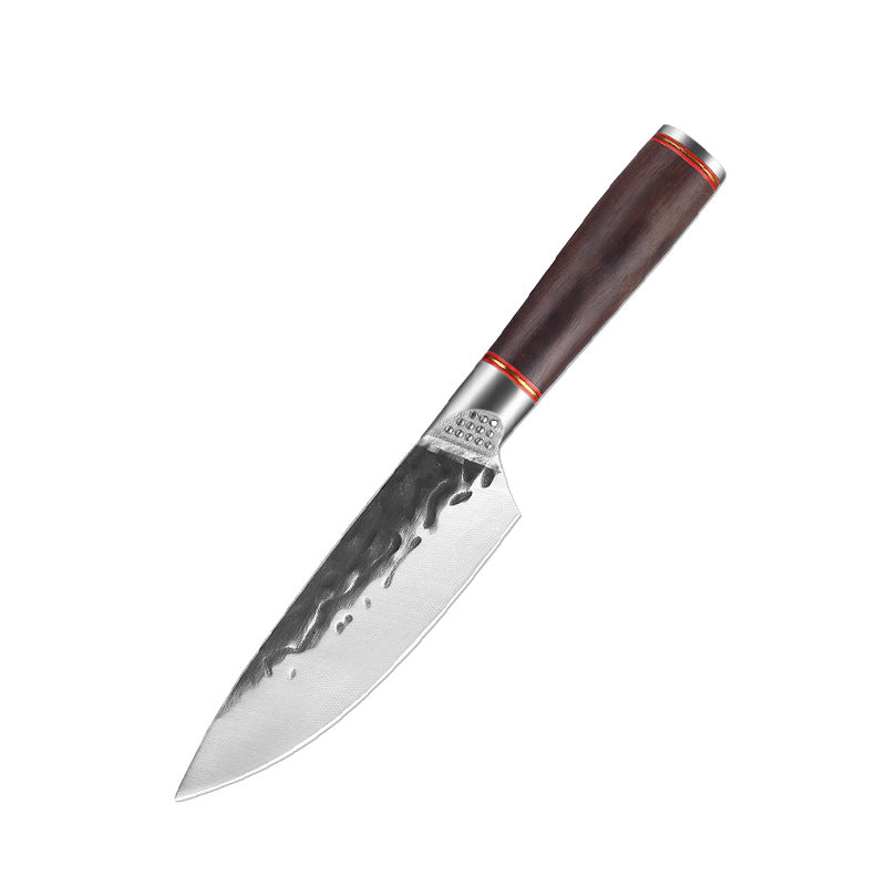 Stainless Steel Forged Hammer Pattern Kitchen Knife Set