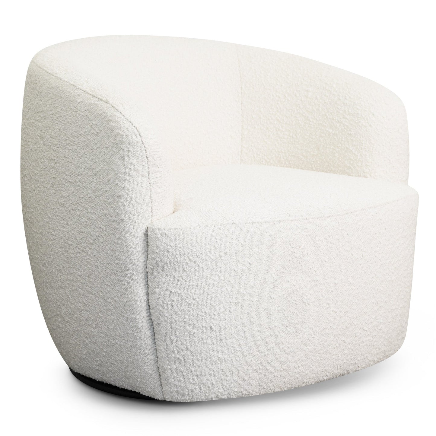 Hot Sell Mina White Boucle Swivel Chair