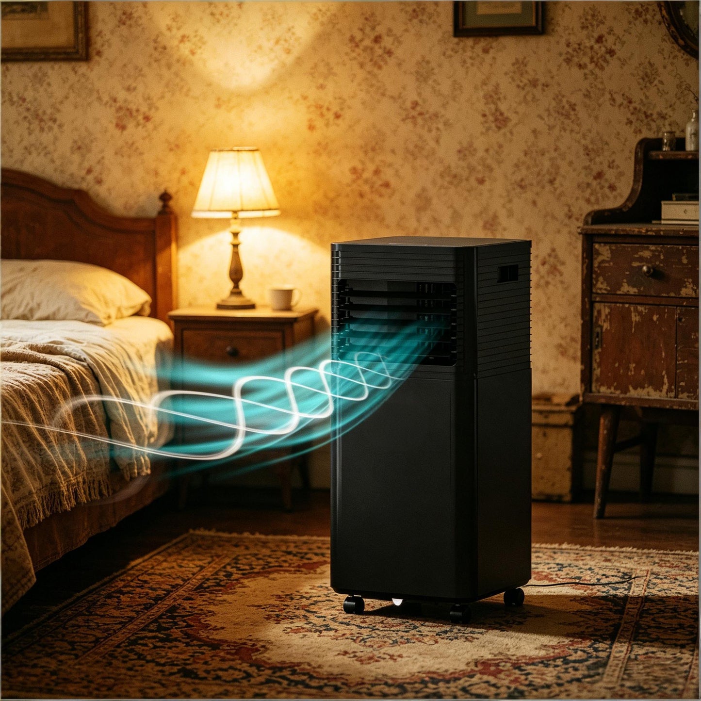 Portable Air Conditioner - 10,000 BTU Cooling - Black