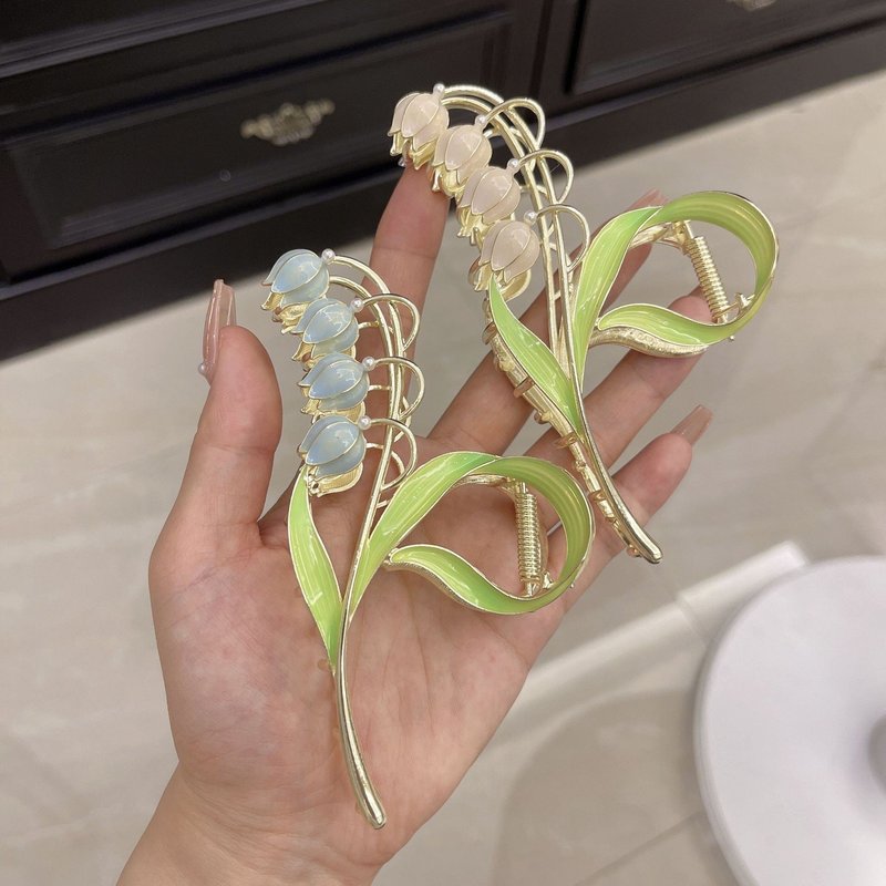 Flower Hair Clip, Women's Zinc Alloy Grab Clip