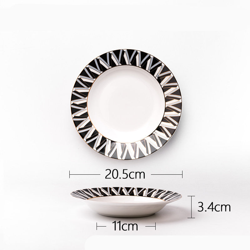 Nordic Style Bone China Dinnerware Set - Plates & Tableware for Home