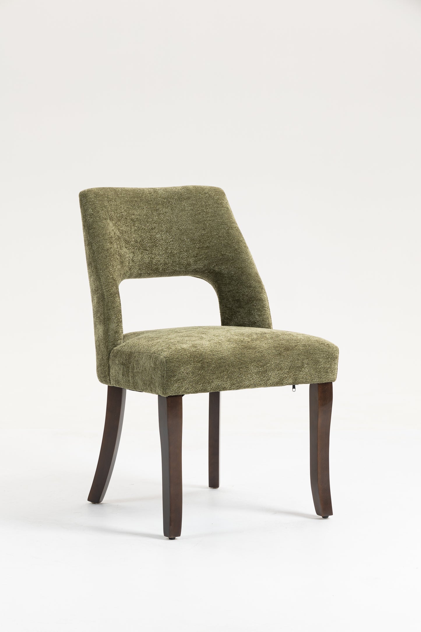 Upholstered Dining Chair Set of 2 - Modern Green Fabric