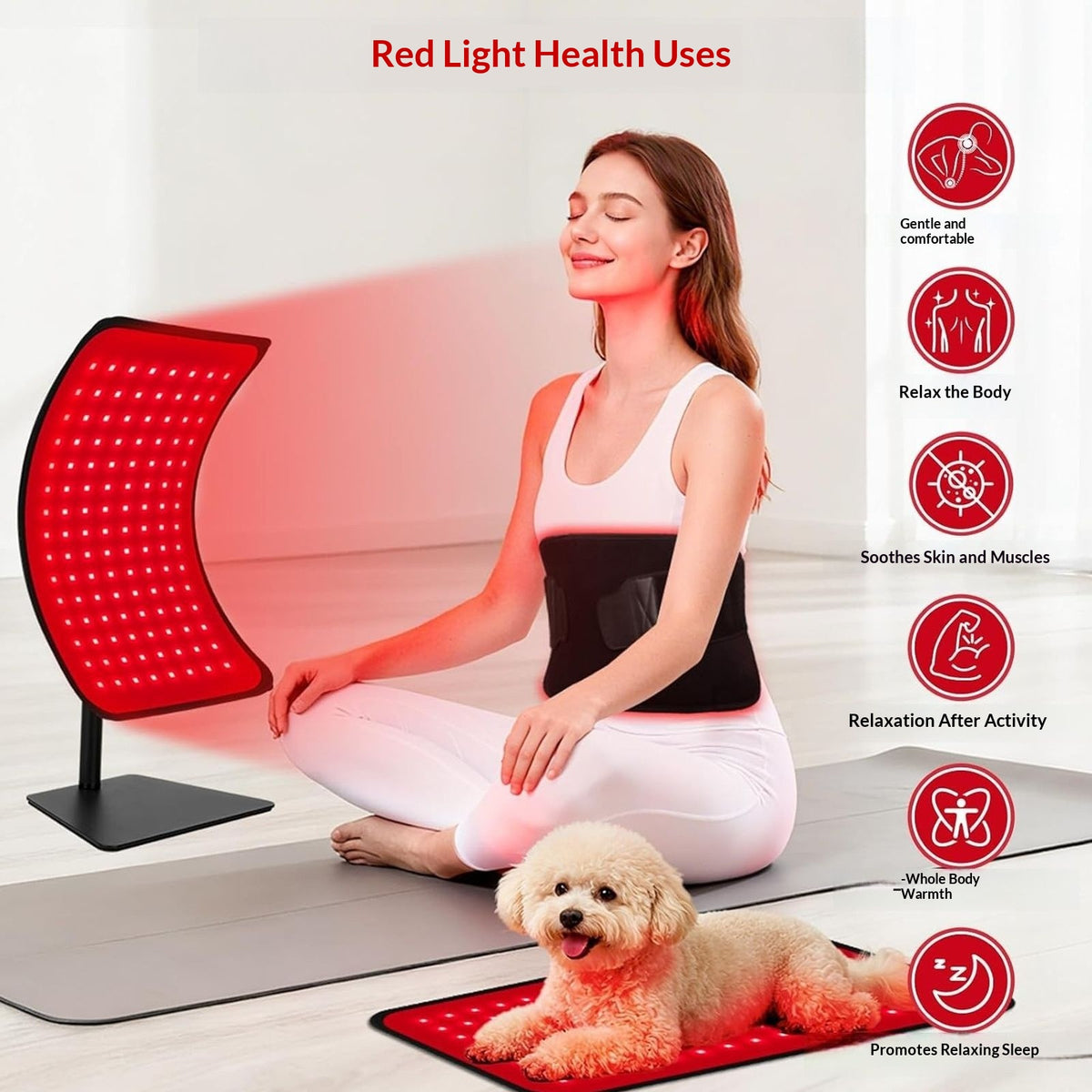 120-Bead Red Light Therapy Lamp - Desktop