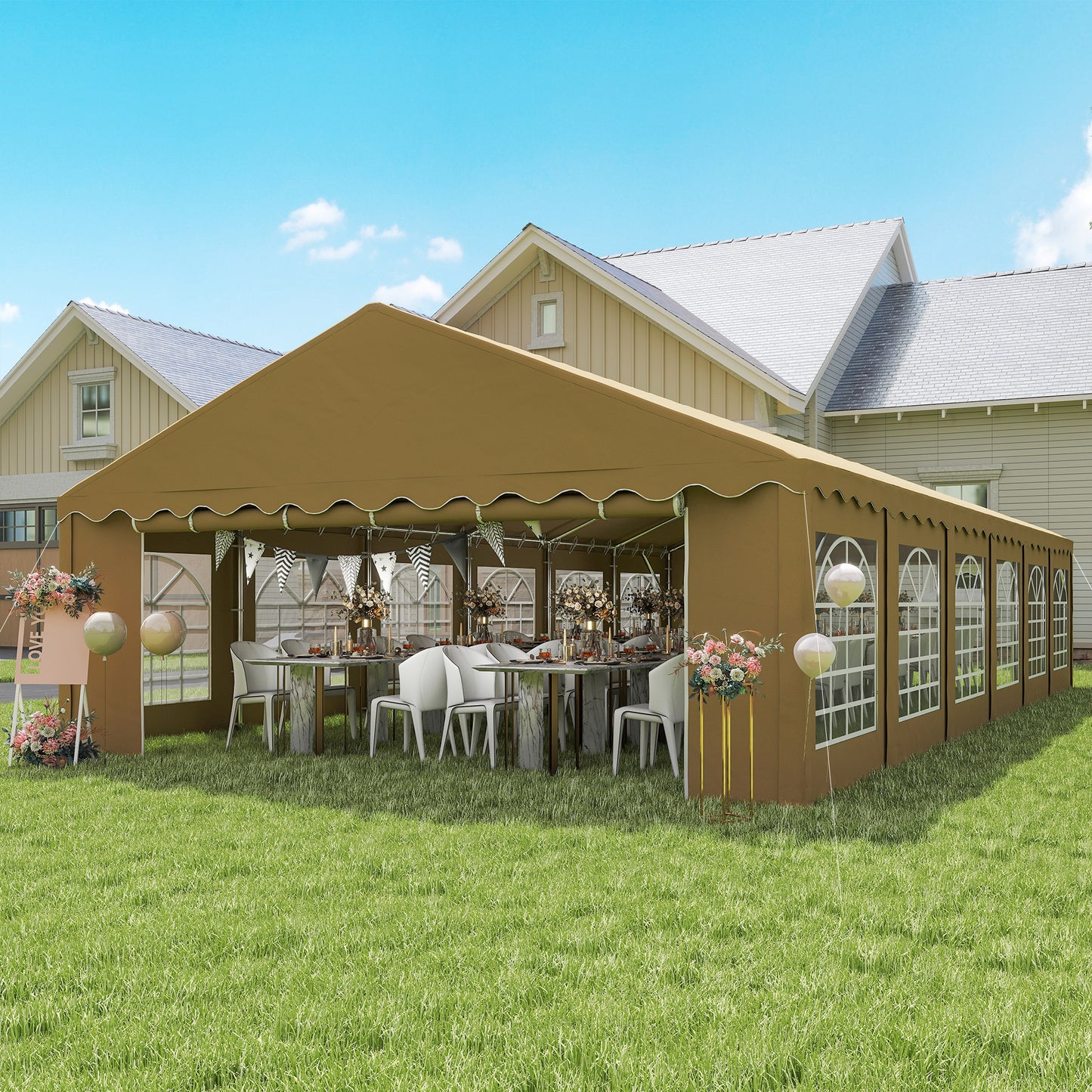 20' x 40' Outdoor Canopy Tent with Sidewalls & Windows