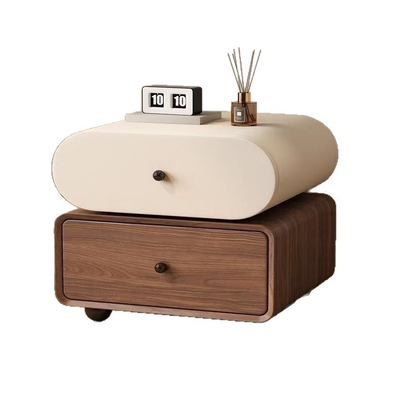 Luxury Solid Wood Bedside Table - Vintage Nightstand with Storage