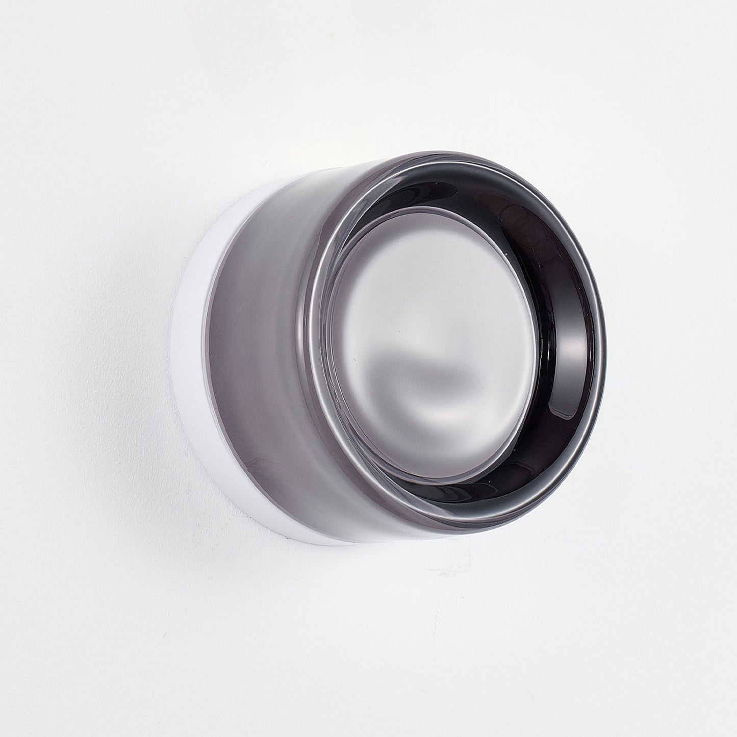 Minimalist Round Wall Light - Smoke Grey LED Fixture for Bathroom & Bedroom