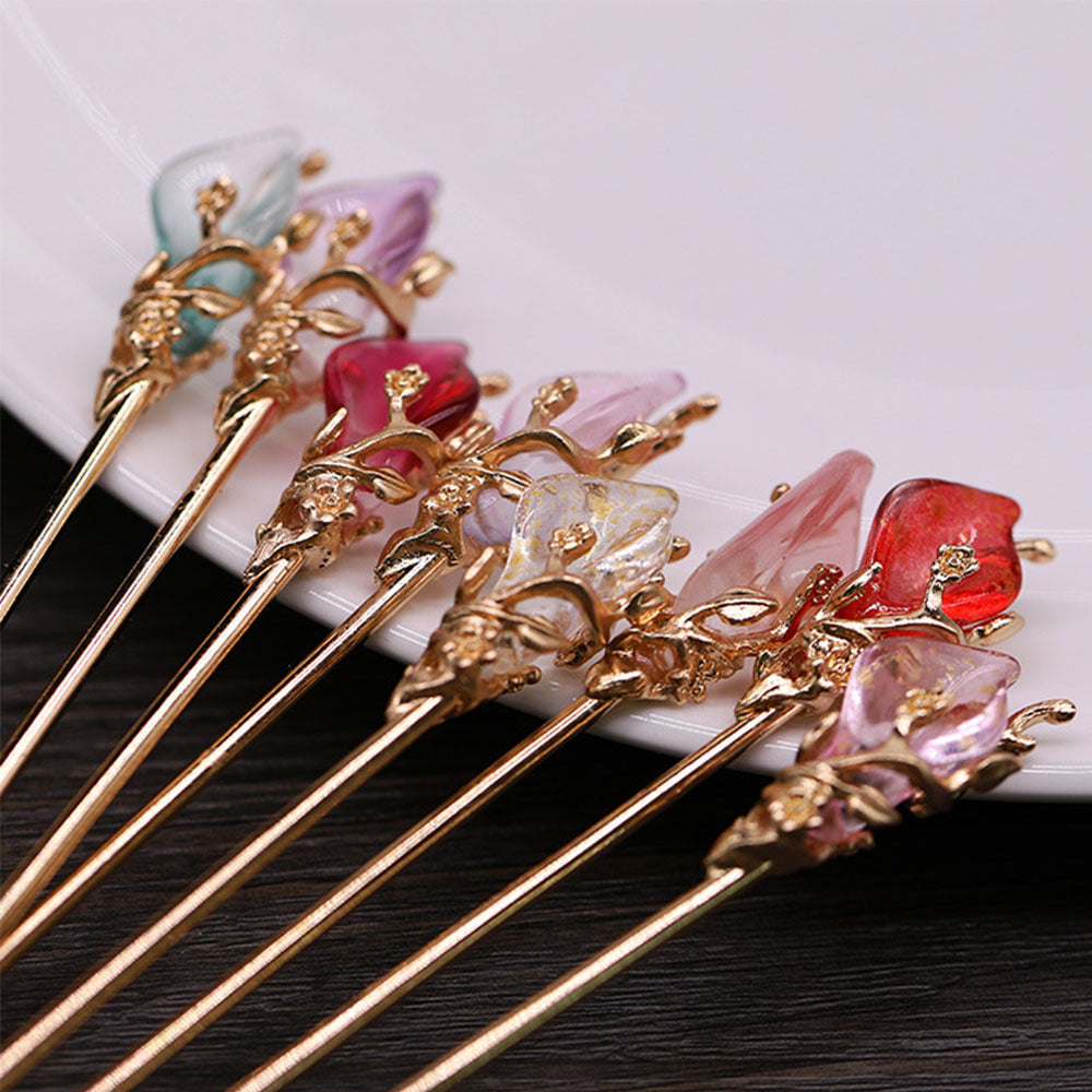Antique Mulan Hairpin with Tassel for Women - Retro Hanfu Hair Accessory