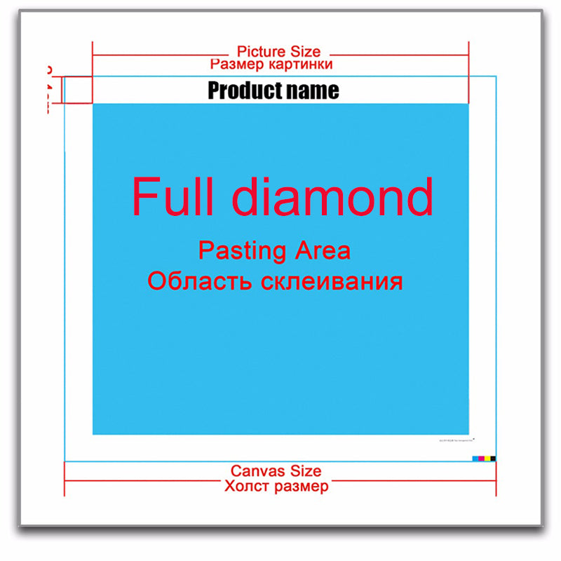 Cross Stitch Diamond Painting Kit Elephant - Square & Round Variants