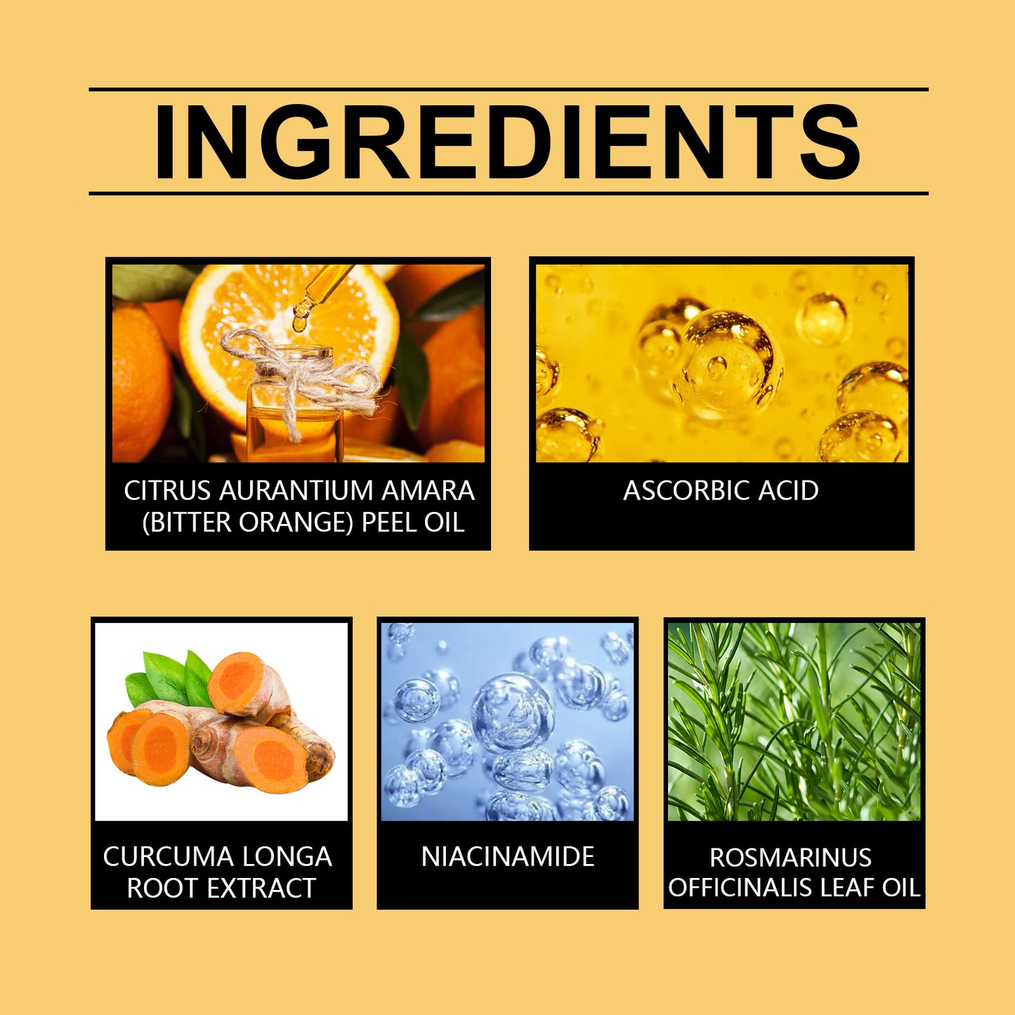 Vitamin C Turmeric Face Oil with Niacinamide - Brightening Facial Serum 30ml