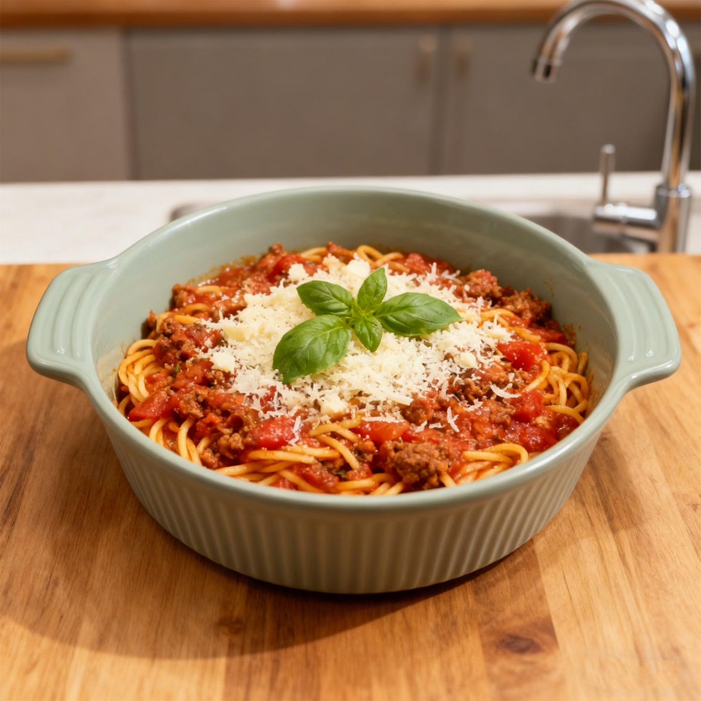 8.5 Inch Green Bakeware Dish - Versatile Kitchen Essential