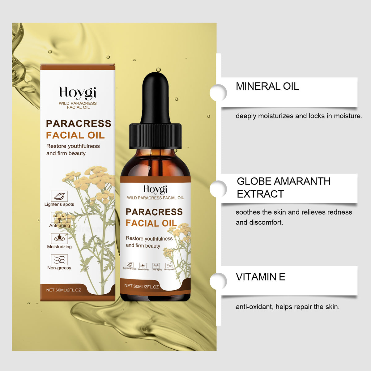Facial Treatment Oil Improves Skin Dull And Moisturizing