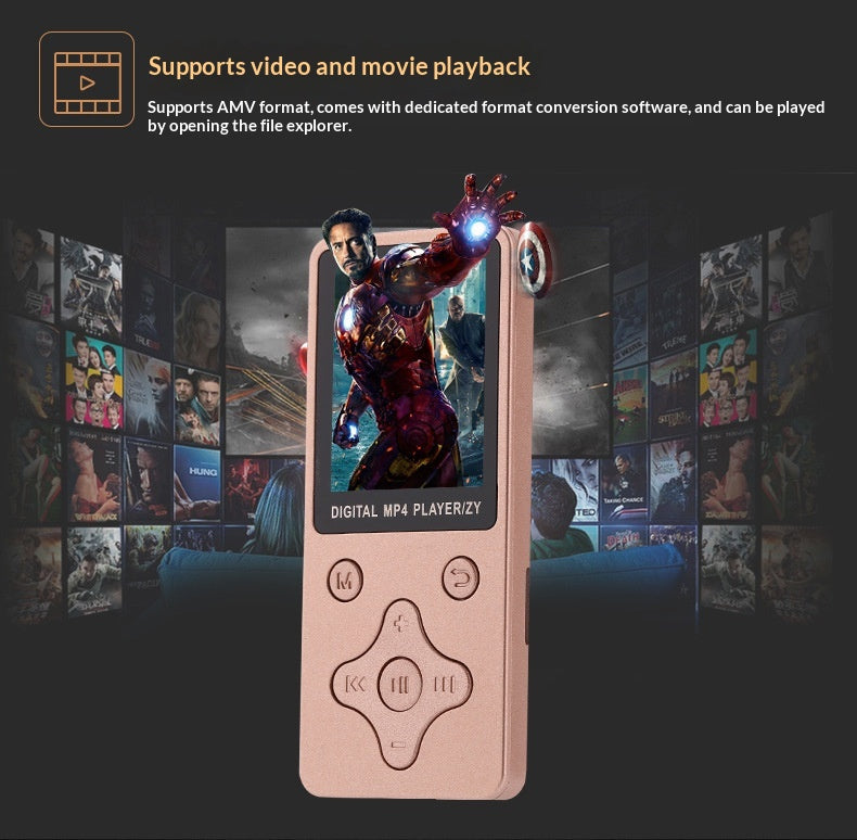 Ultra-Thin MP4 Player with 1.8-inch Screen, FM Radio & Voice Recording