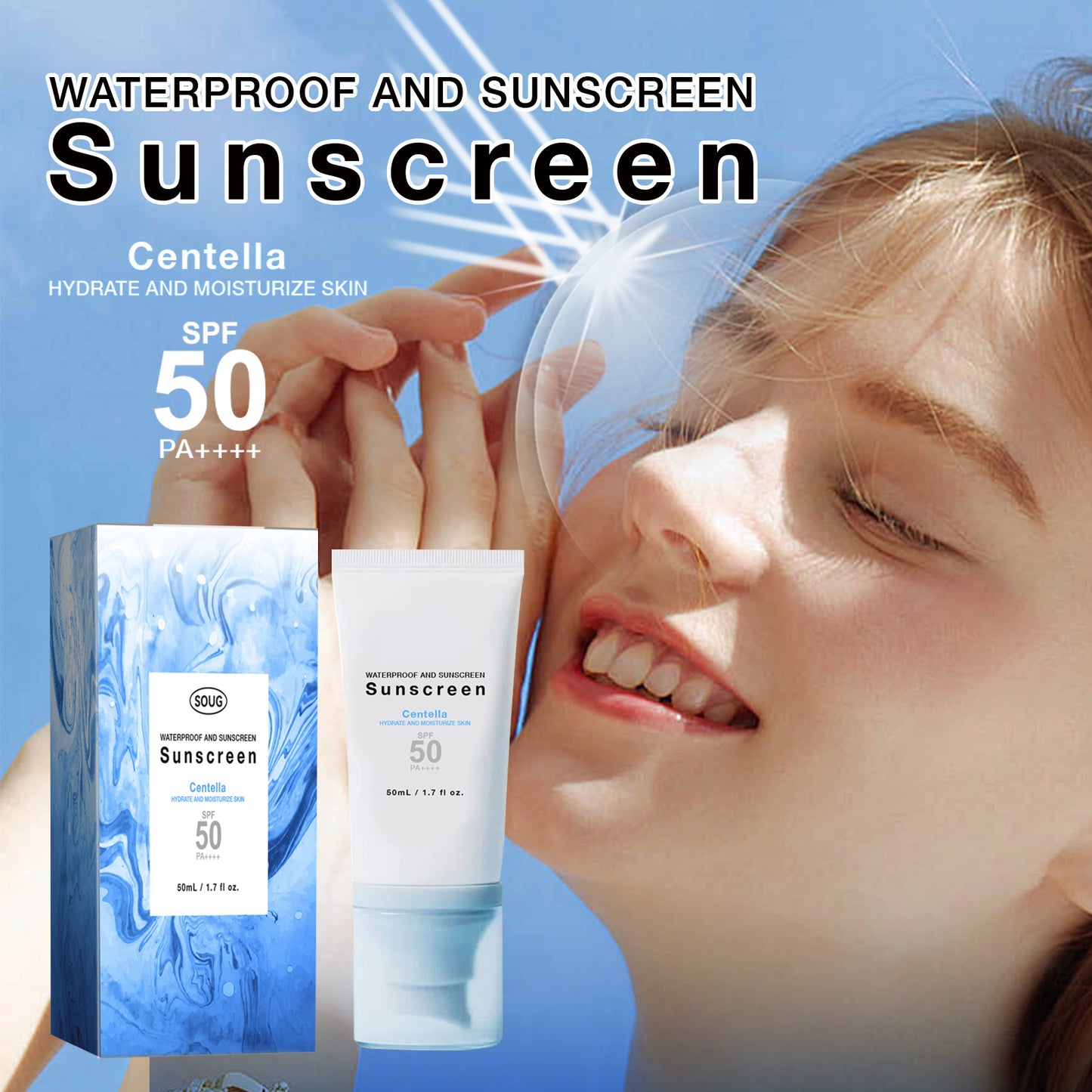 Moisturizing Skin Care Cream - Non-Greasy, Firming, 50ml