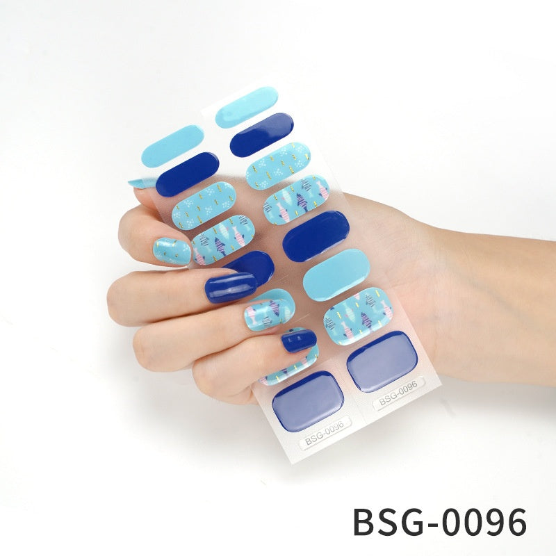 Semi-Cured Nail Stickers - 3D UV Gel Nail Art Set