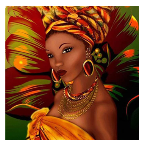Diamond Painting Mosaic Wall Art for Home & Office - African Woman Portrait