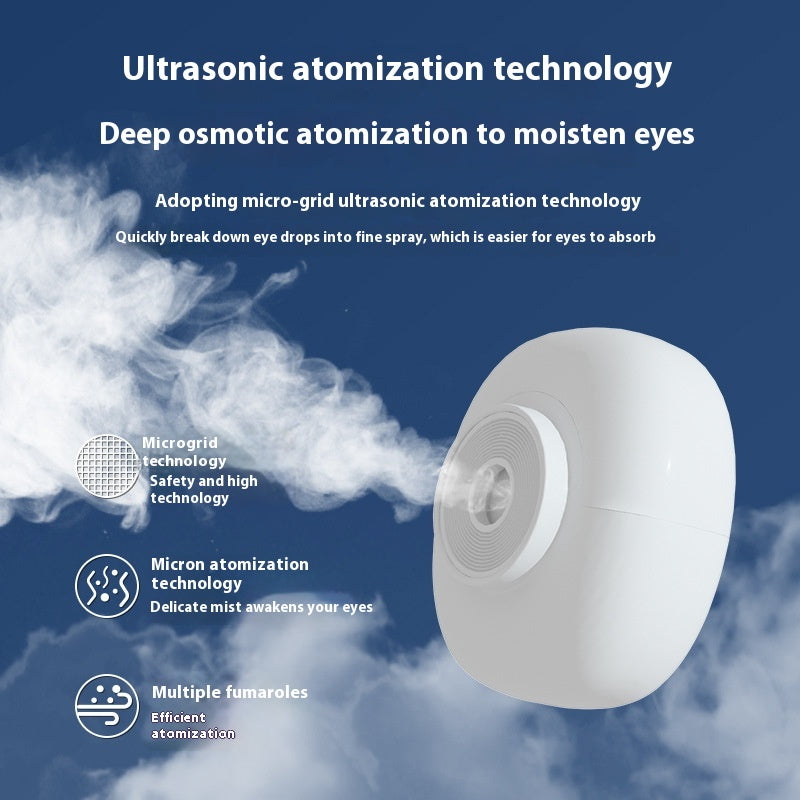 Rechargeable Eye Care Machine Handheld Warm Compress for Eye Fatigue Relief - White