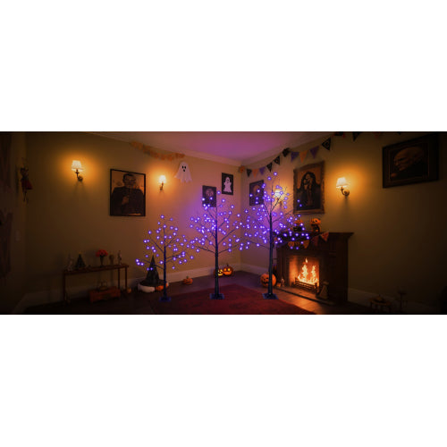 Halloween Spooky Tree with Purple Lights - 4FT, 5FT, 6FT Set