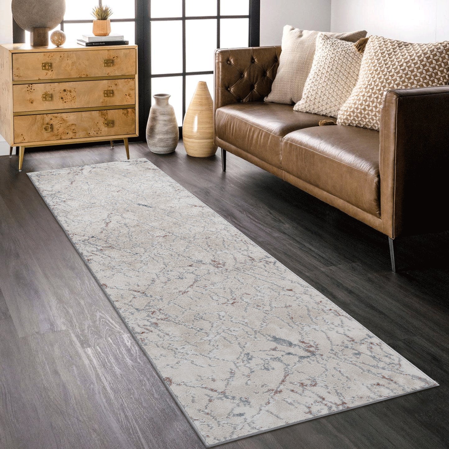 MARFI 2X8 Multi Contemporary Runner Rug