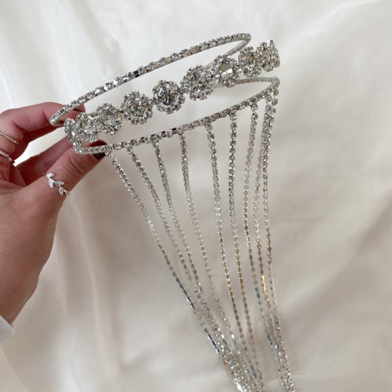 Rhinestone Fringed Hair Headband