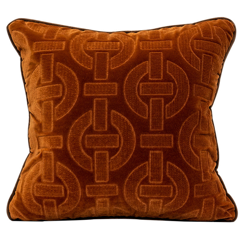 45x45cm Velvet Pillow Cover - Geometric Stripe Slipcover for Home Decor