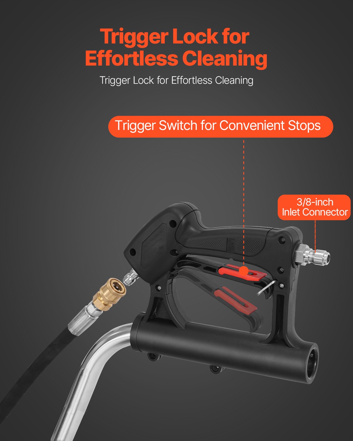 18-Inch Pressure Washer Surface Cleaner 4000 PSI with Dual Wheels