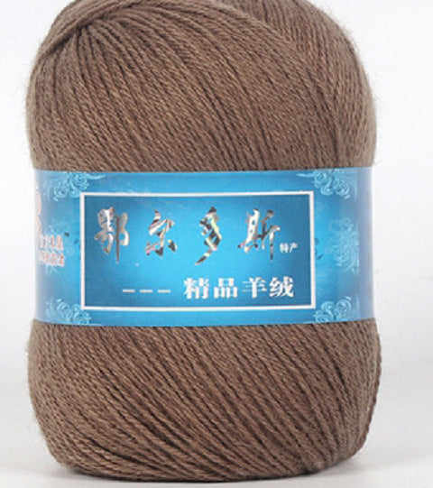 Hand-Knitted Cashmere Yarn for Knitting & Crocheting - Medium Coarse Pure Wool Thread