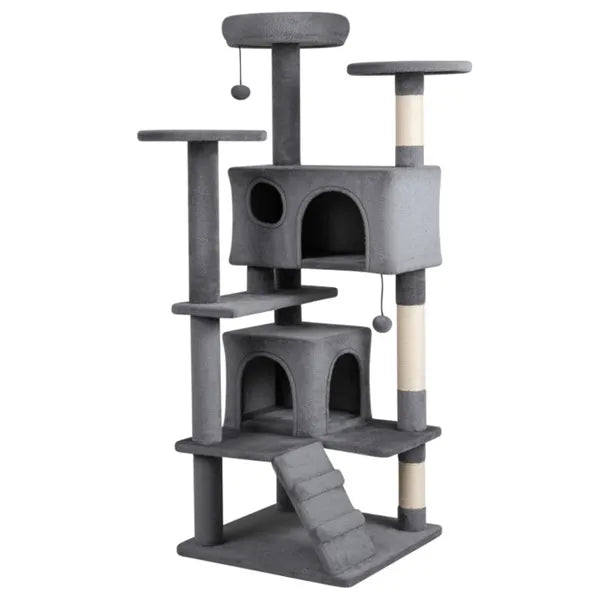 52-Inch Multi-Cat Tall Cat Tree Tower with Perches, Condos & Scratching Posts