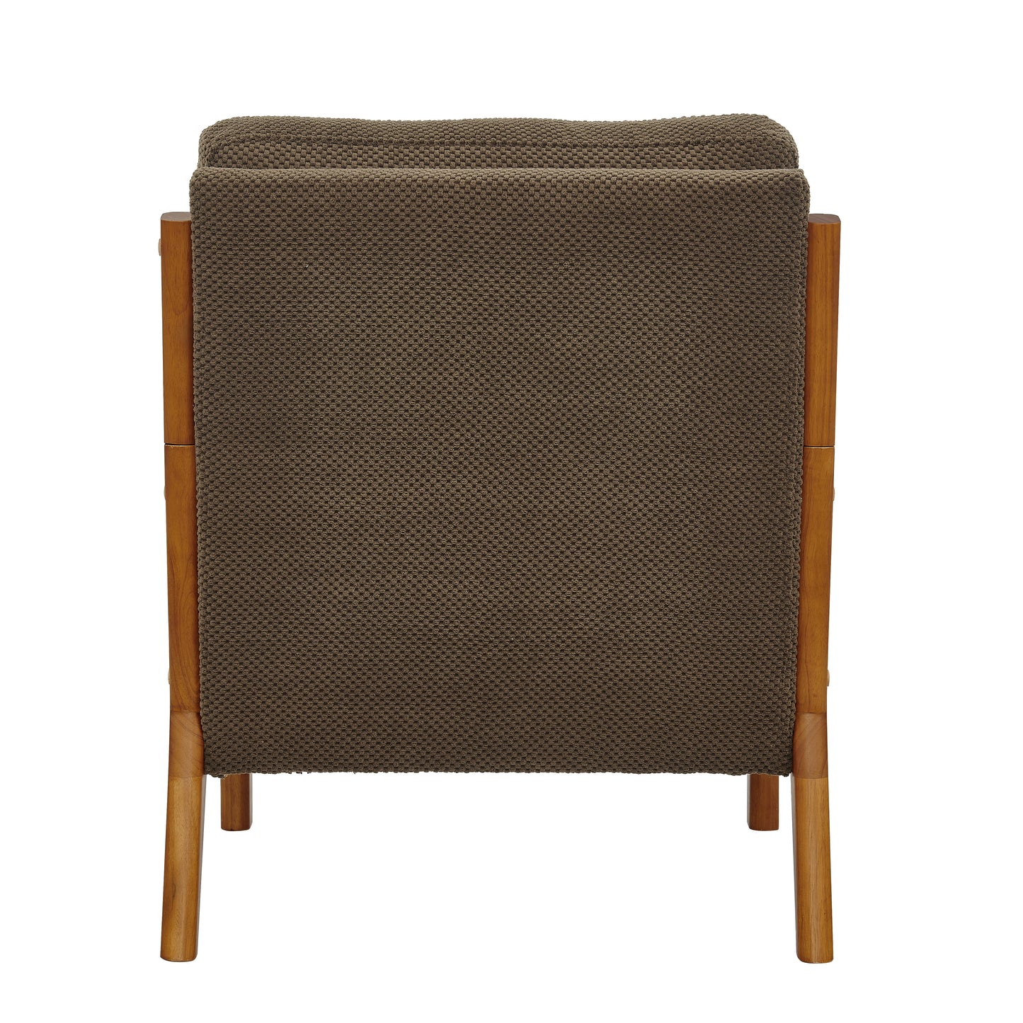 Mid-Century Modern Wooden Lounge Chair - Coffee Upholstery