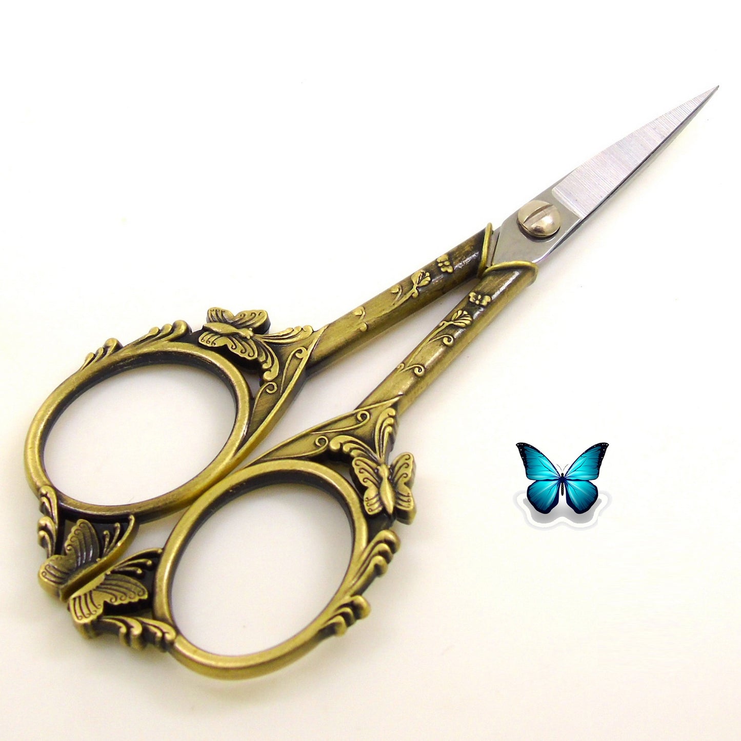Butterfly Cut Household Scissors - Retro Design for Crafting
