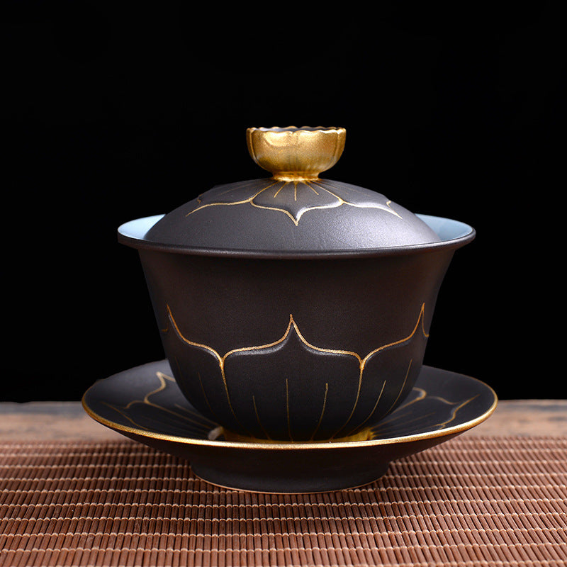Ceramic Gaiwan Tea Set with Multiple Variants - Traditional Chinese Style