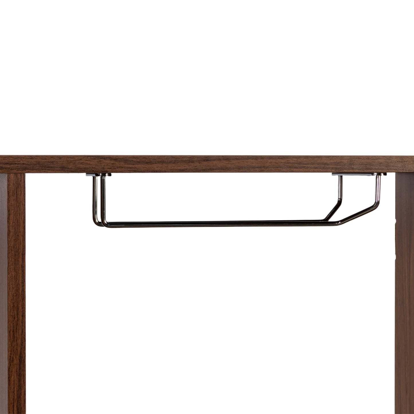 Wall Mounted 3 Tier Rustic Wine Rack with Glass Holder - Walnut